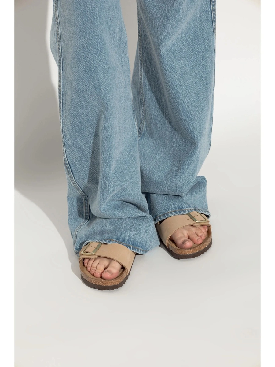 Sandale Birkenstock arizona neutre din piele - Img 2