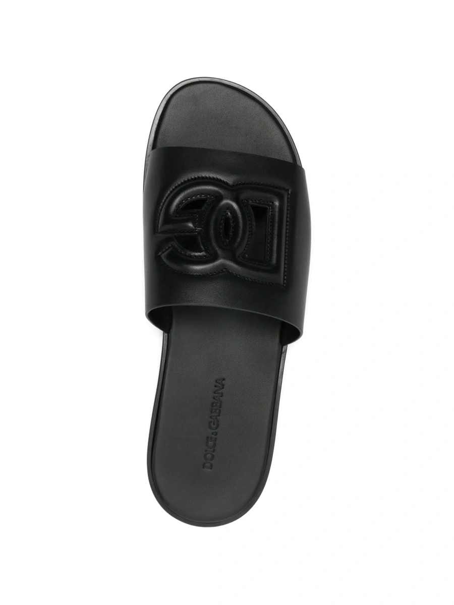 Sandale Dolce &amp; Gabbana negre din piele - Img 7