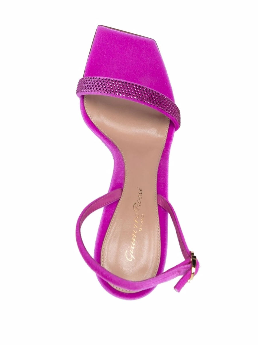 Sandale Gianvito Rossi roz din material textil - Img 4