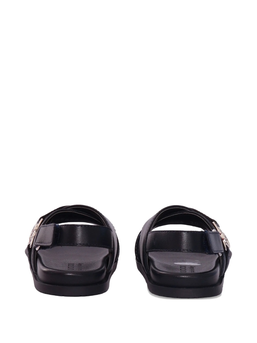 Sandale Gucci negre din piele - Img 3