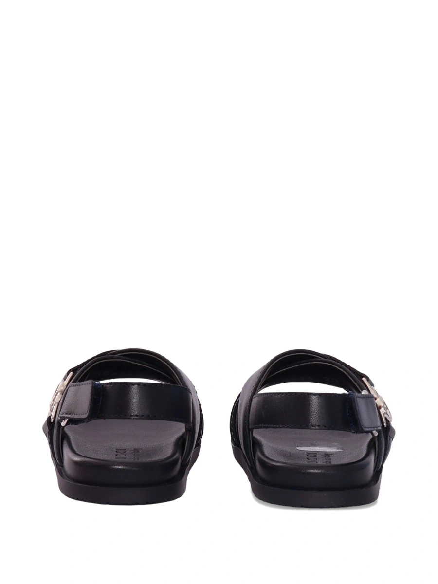 Sandale Gucci negre din piele - Img 3