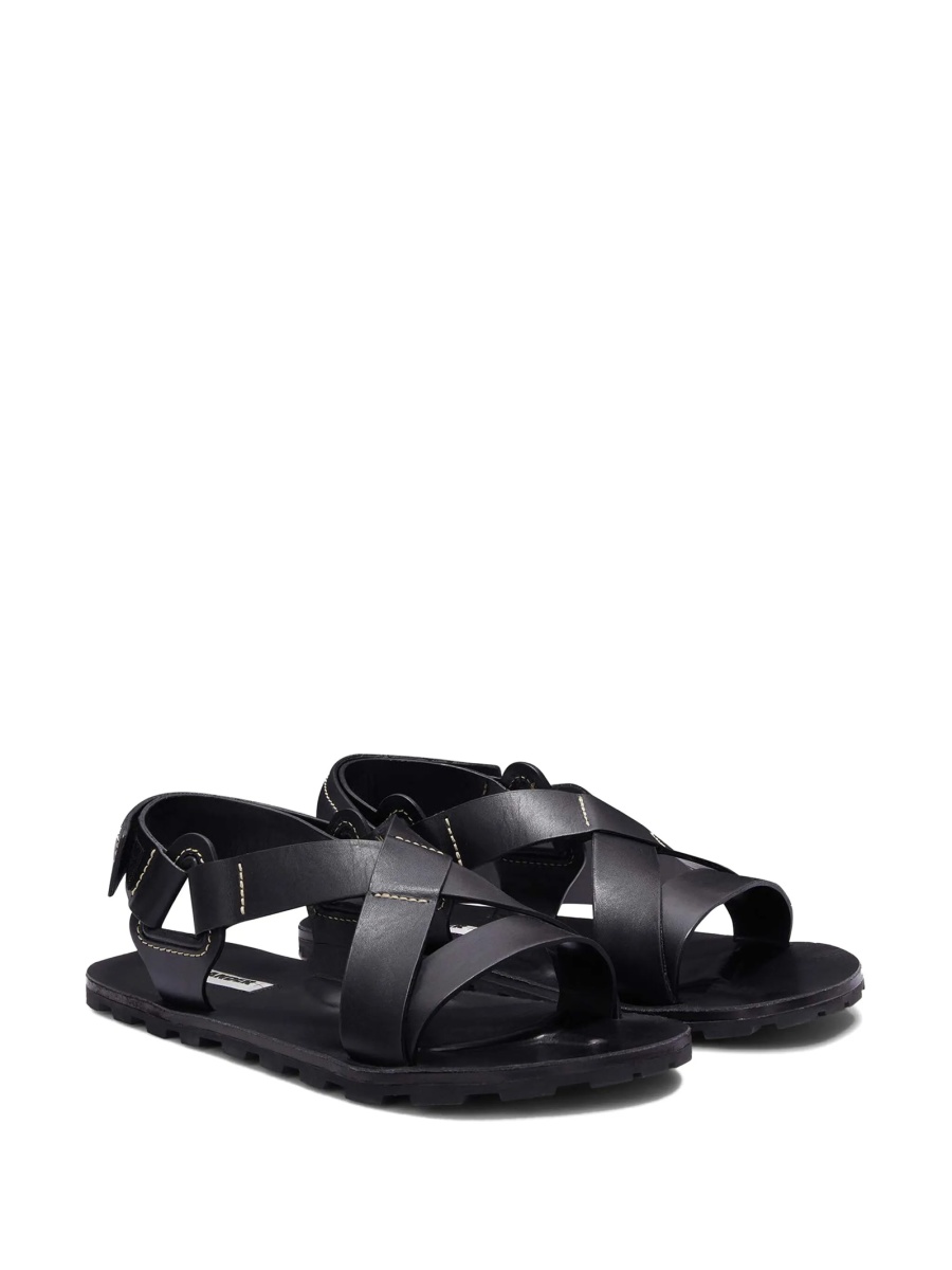Sandale Jil Sander negre din piele - Img 2