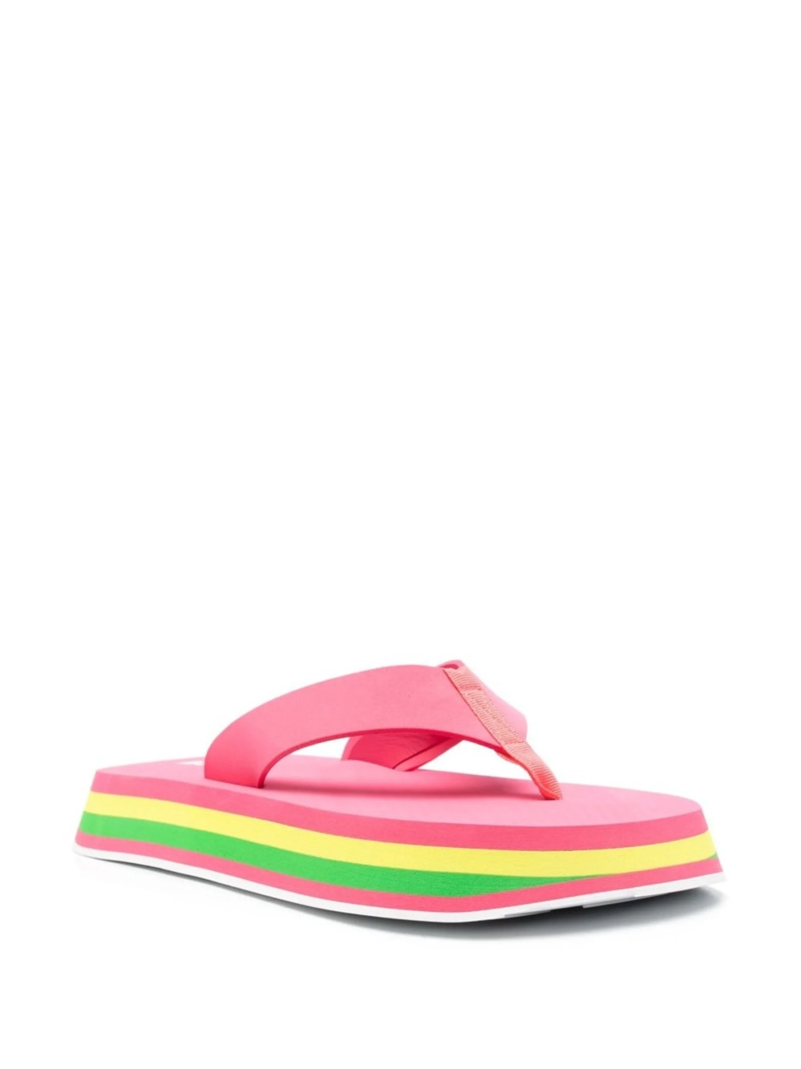 Sandale MSGM roz din material textil - Img 2