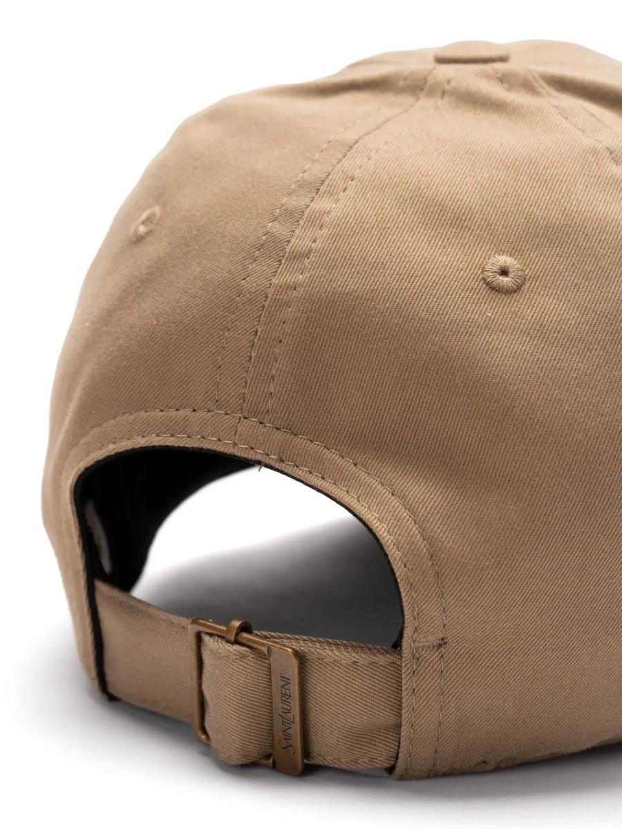 Sapca Beige 'Logo' Baseball Cap with Logo Embroidery on the Front for Men - Img 6