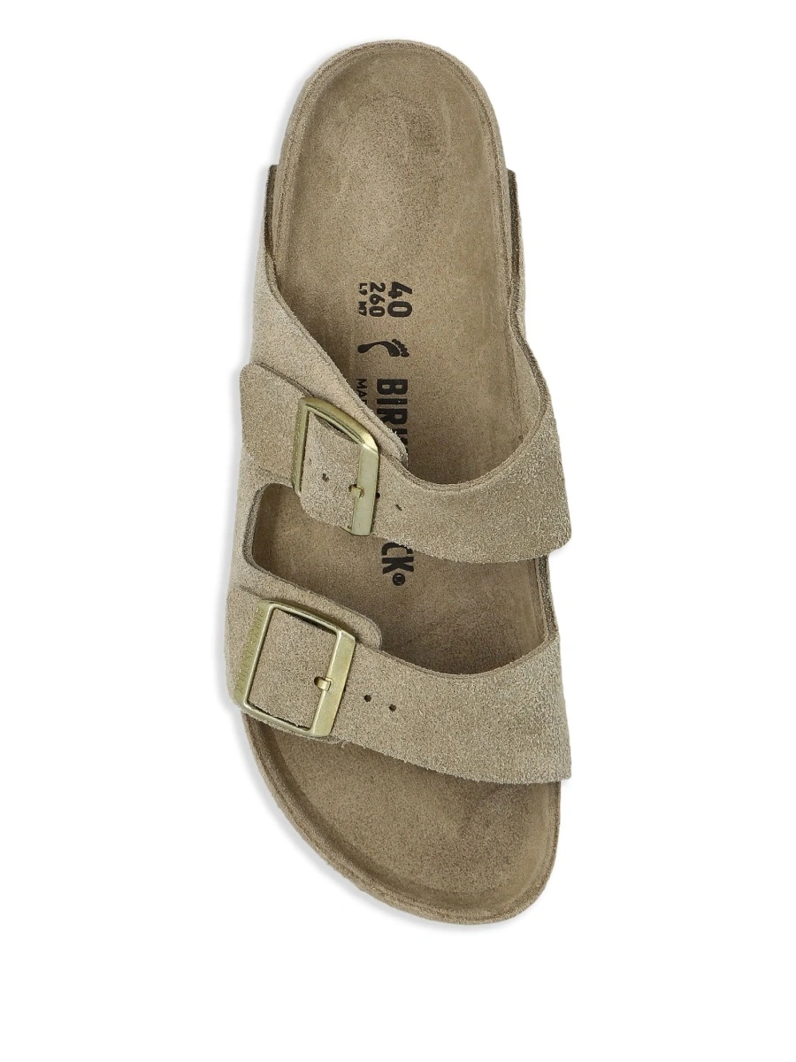 Slapi Birkenstock arizona maro din piele intoarsa - Img 4