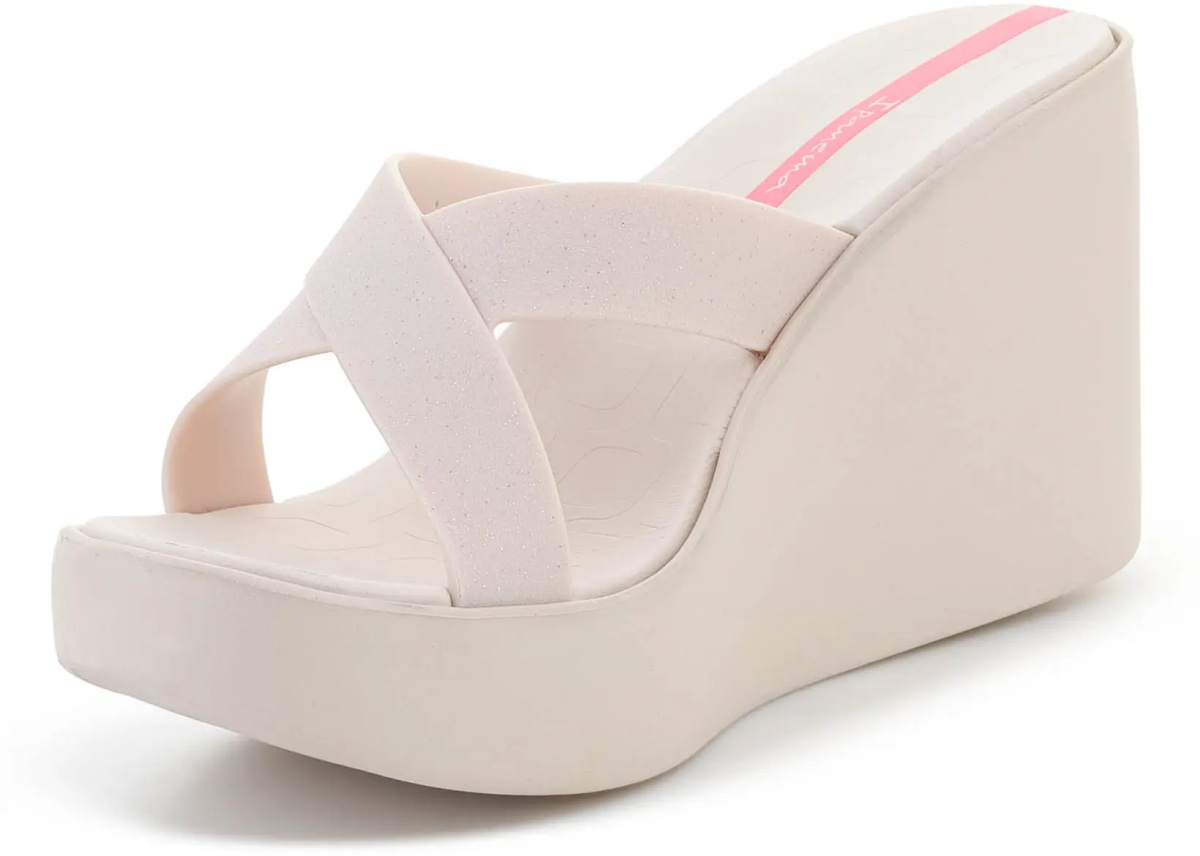 Slapi HIGH FASHION II SLIDE FEM BEIGE/GLITTER/PINK - Img 3