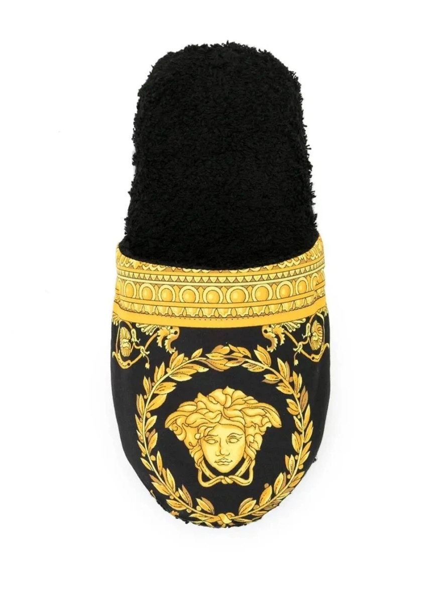 Slapi VERSACE HOME negri din bumbac si burete - Img 4