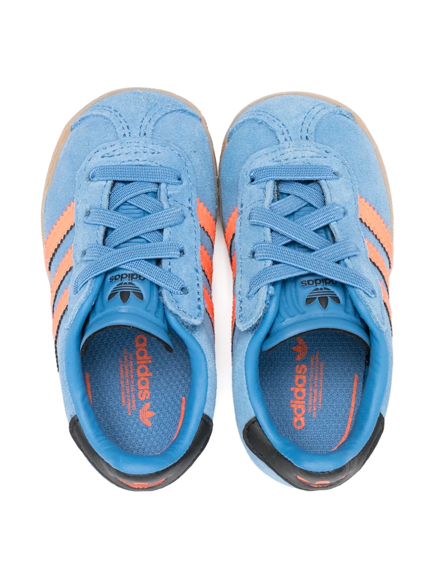 Sneakers adidas Originals albastri din piele intoarsa si piele - Img 3