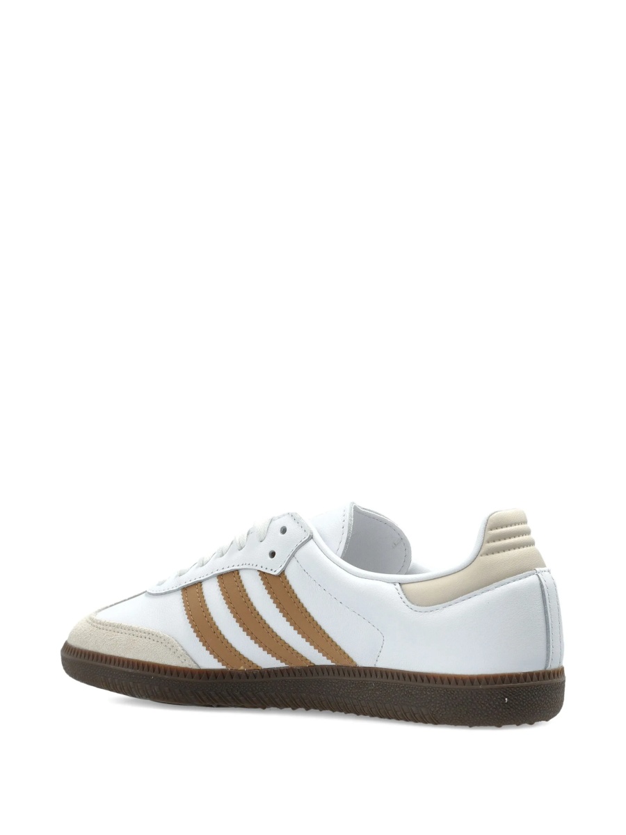 Sneakers adidas Originals samba albi din piele si piele intoarsa - Img 3