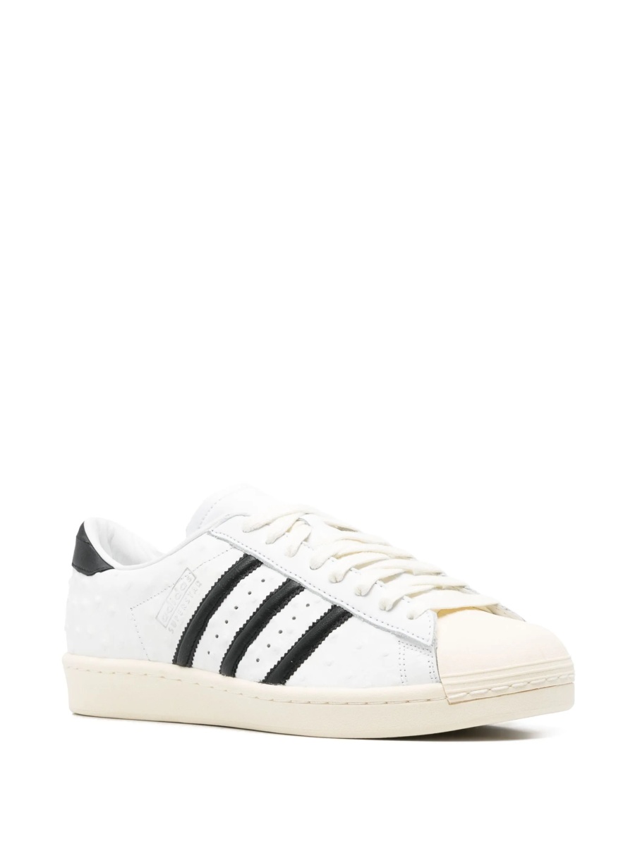Sneakers adidas Originals superstar albi din piele si cauciuc - Img 2