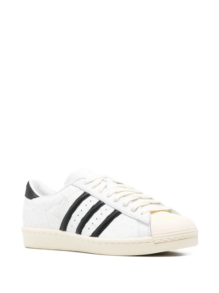 Sneakers adidas Originals superstar albi din piele si cauciuc - Img 2