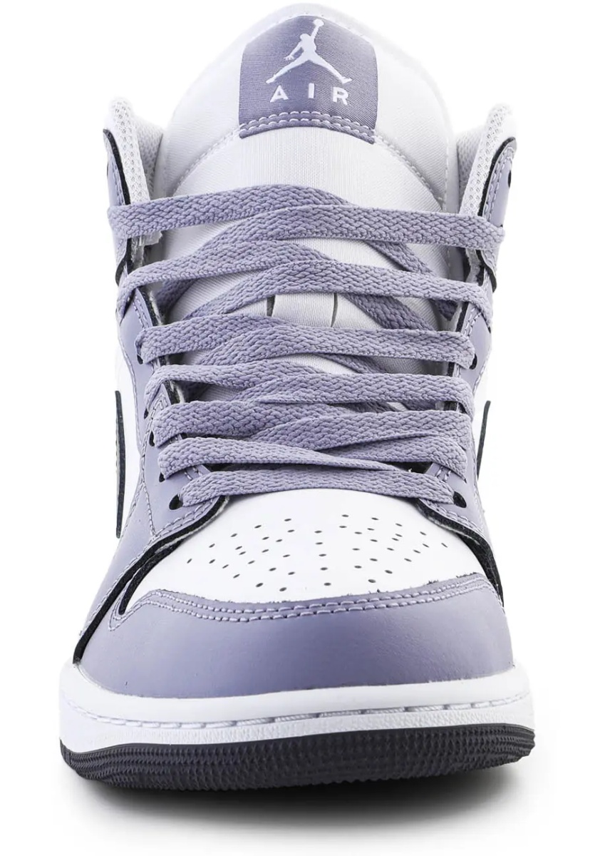 Sneakers Air Jordan 1 MID White/Dark Blue Grey Blanc/Bleu Gris Fonce - Img 2