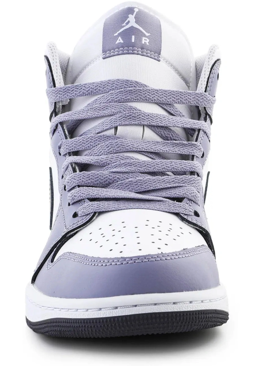 Sneakers Air Jordan 1 MID White/Dark Blue Grey Blanc/Bleu Gris Fonce - Img 2