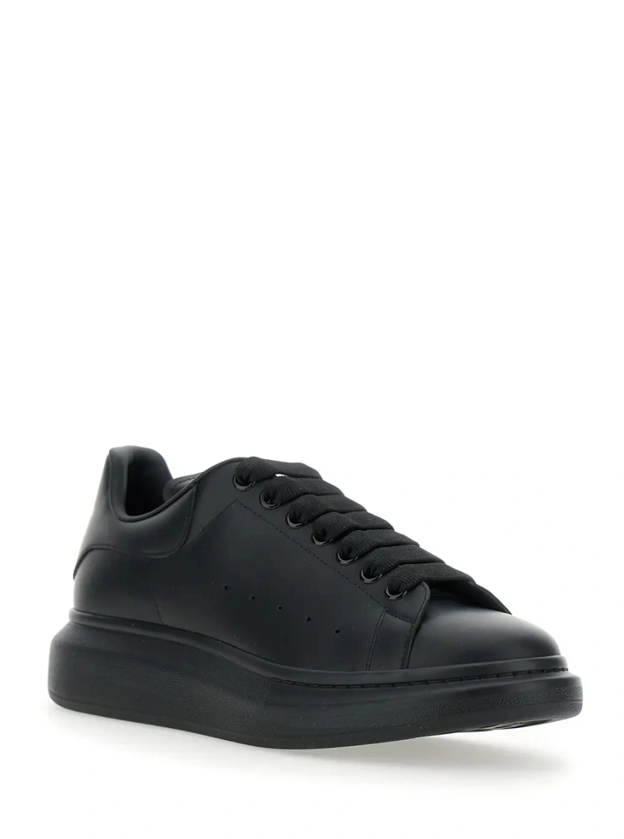 Sneakers Alexander McQueen 'Oversized' negri din piele - Img 2