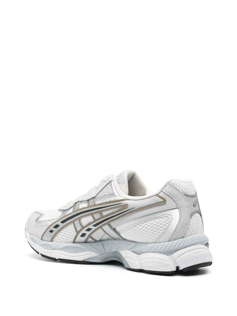 Sneakers ASICS albi din piele si nylon - Img 3