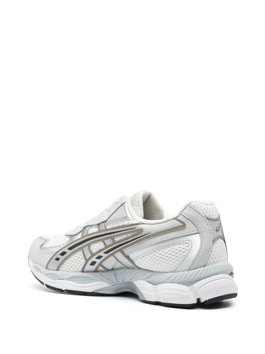 Sneakers ASICS albi din piele si nylon - Img 3