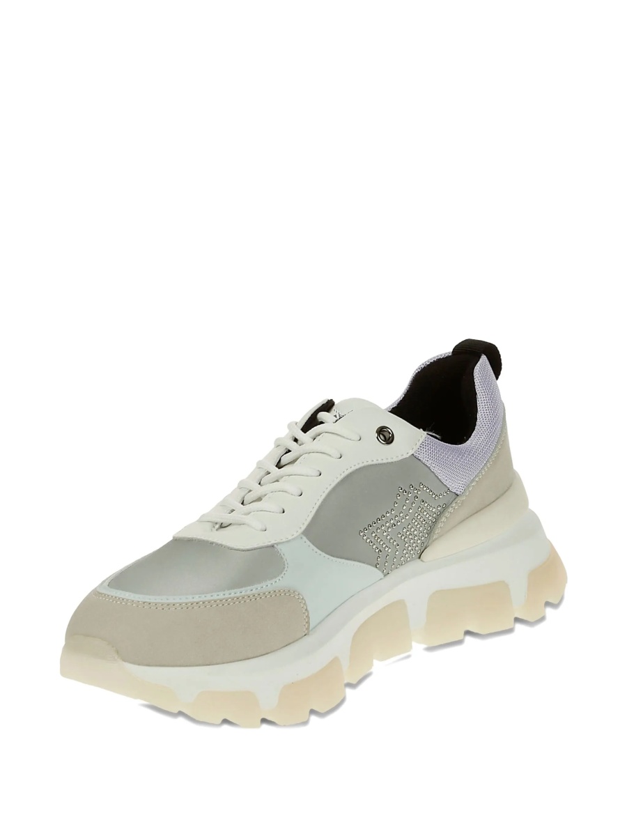 Sneakers Atlantic Stars gri din piele eco si plasa - Img 4