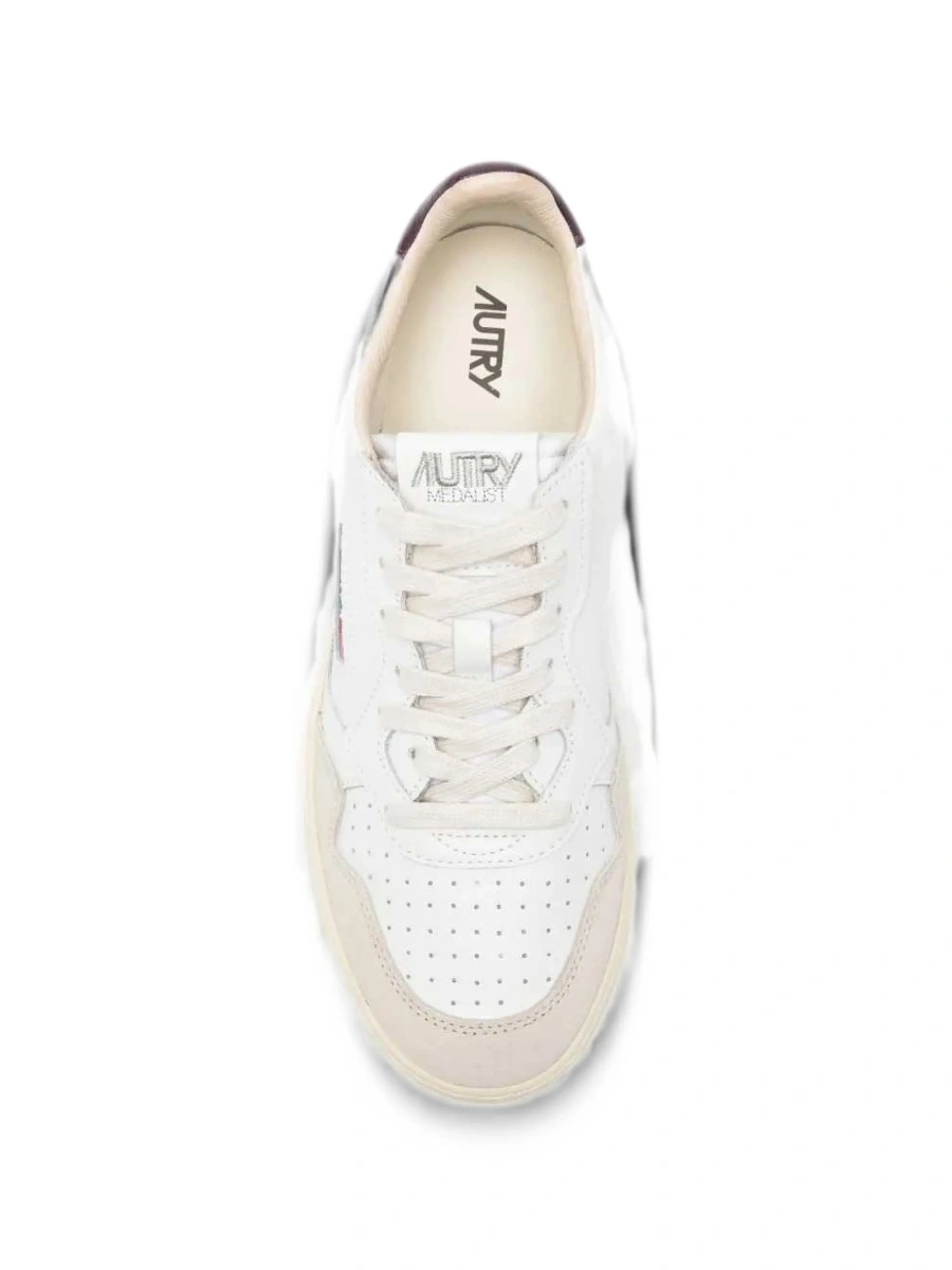 Sneakers AUTRY albi din nylon si piele - Img 3