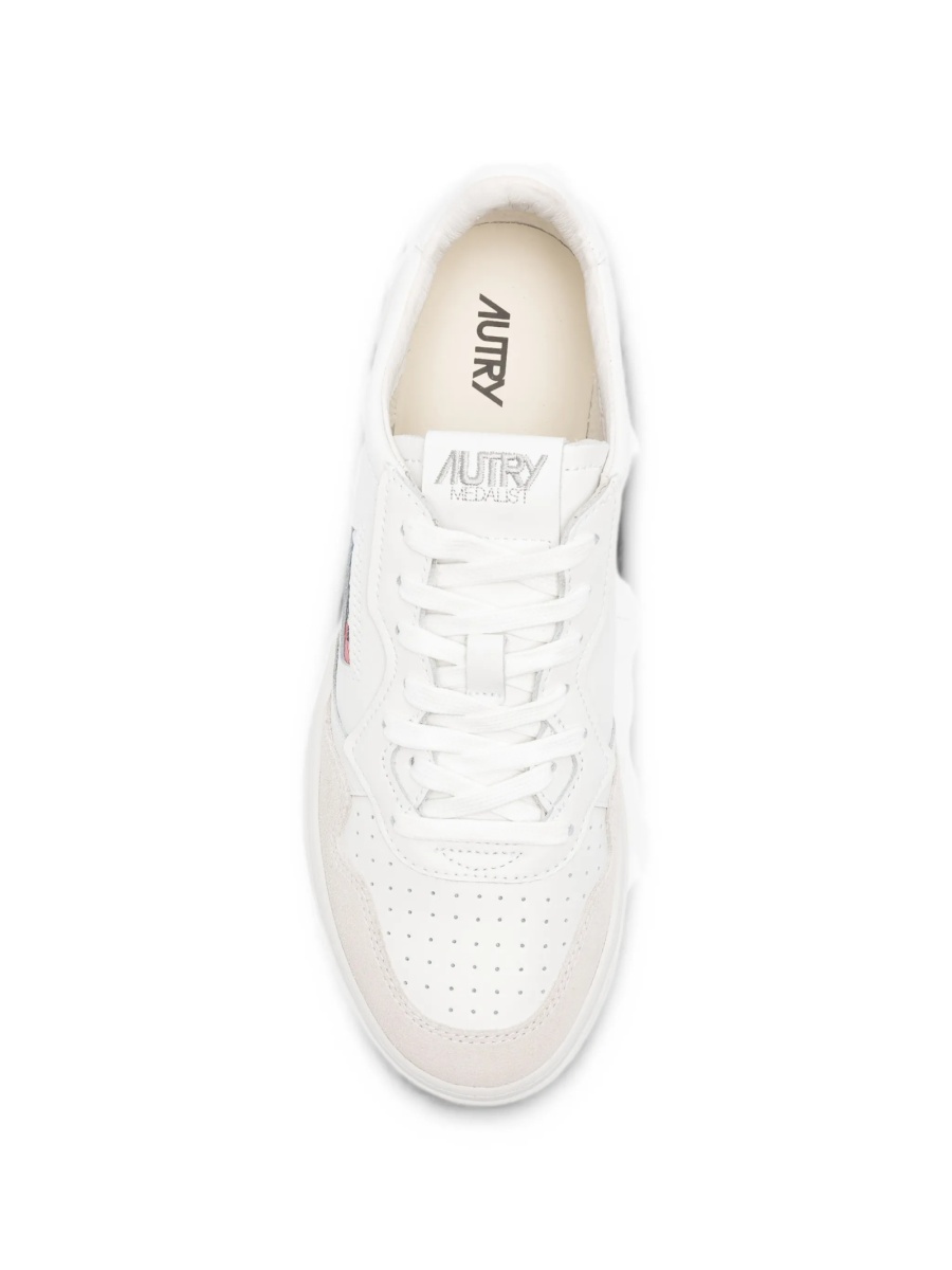 Sneakers AUTRY albi din piele intoarsa si piele - Img 4
