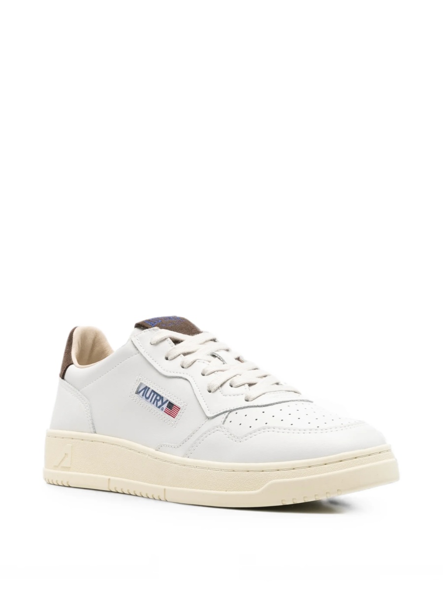Sneakers AUTRY albi din piele intoarsa si piele - Img 2