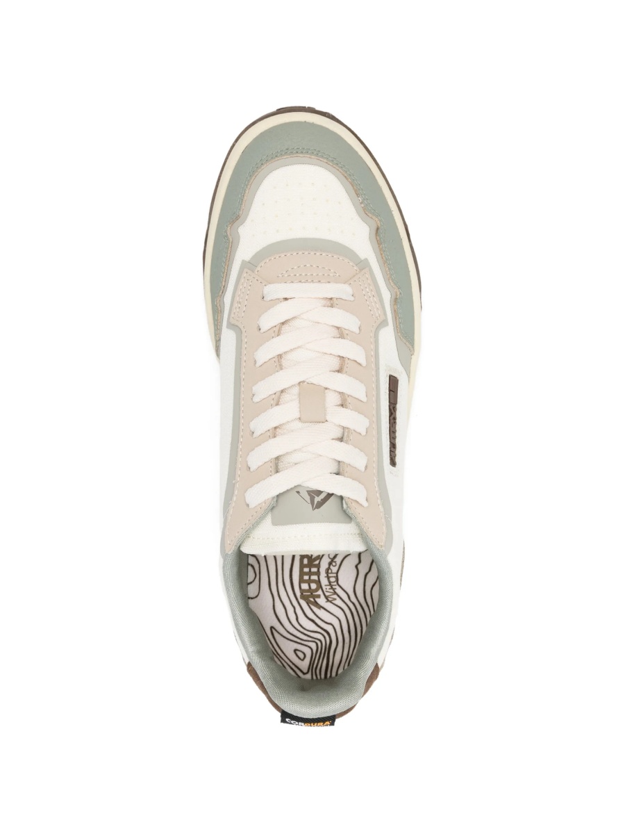 Sneakers AUTRY albi din piele si material textil - Img 4