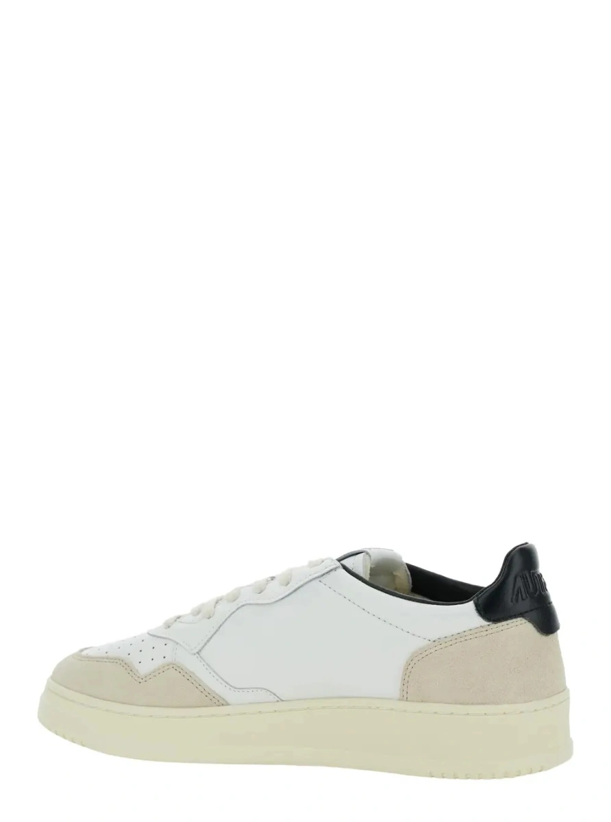 Sneakers AUTRY albi din piele si piele intoarsa 'Medalist Low' - Img 2