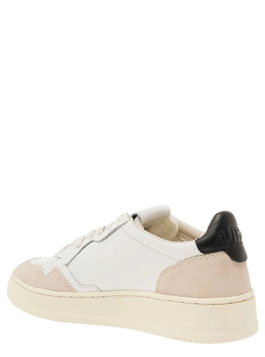 Sneakers AUTRY albi din piele si piele intoarsa 'Medalist' - Img 3