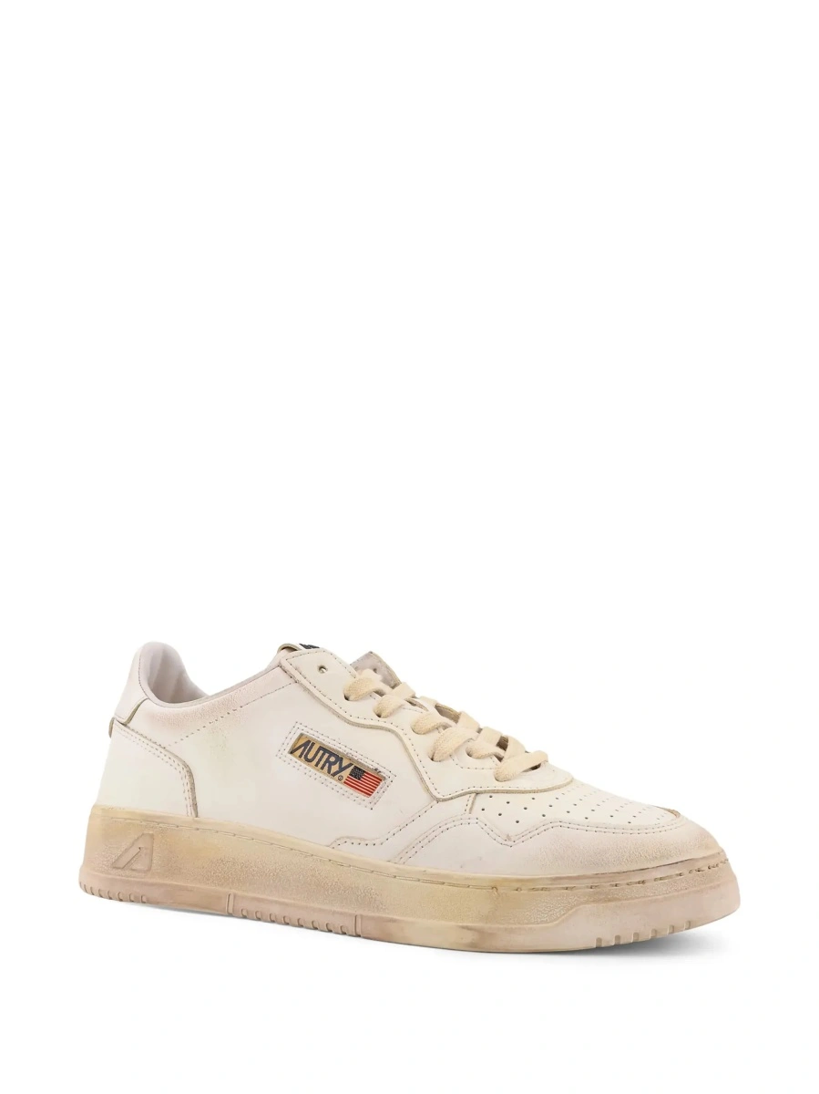 Sneakers AUTRY albi din piele si piele intoarsa 'Medalist' - Img 5