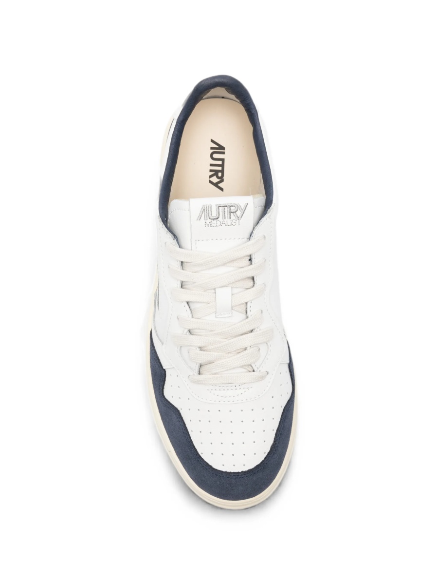 Sneakers AUTRY albi din piele si piele intoarsa - Img 4
