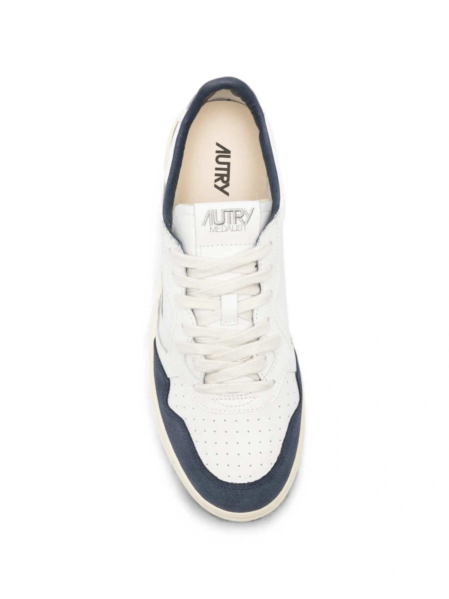 Sneakers AUTRY albi din piele si piele intoarsa - Img 4