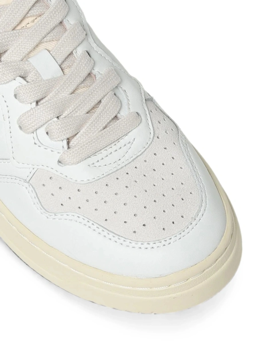 Sneakers AUTRY albi din piele si piele intoarsa - Img 3