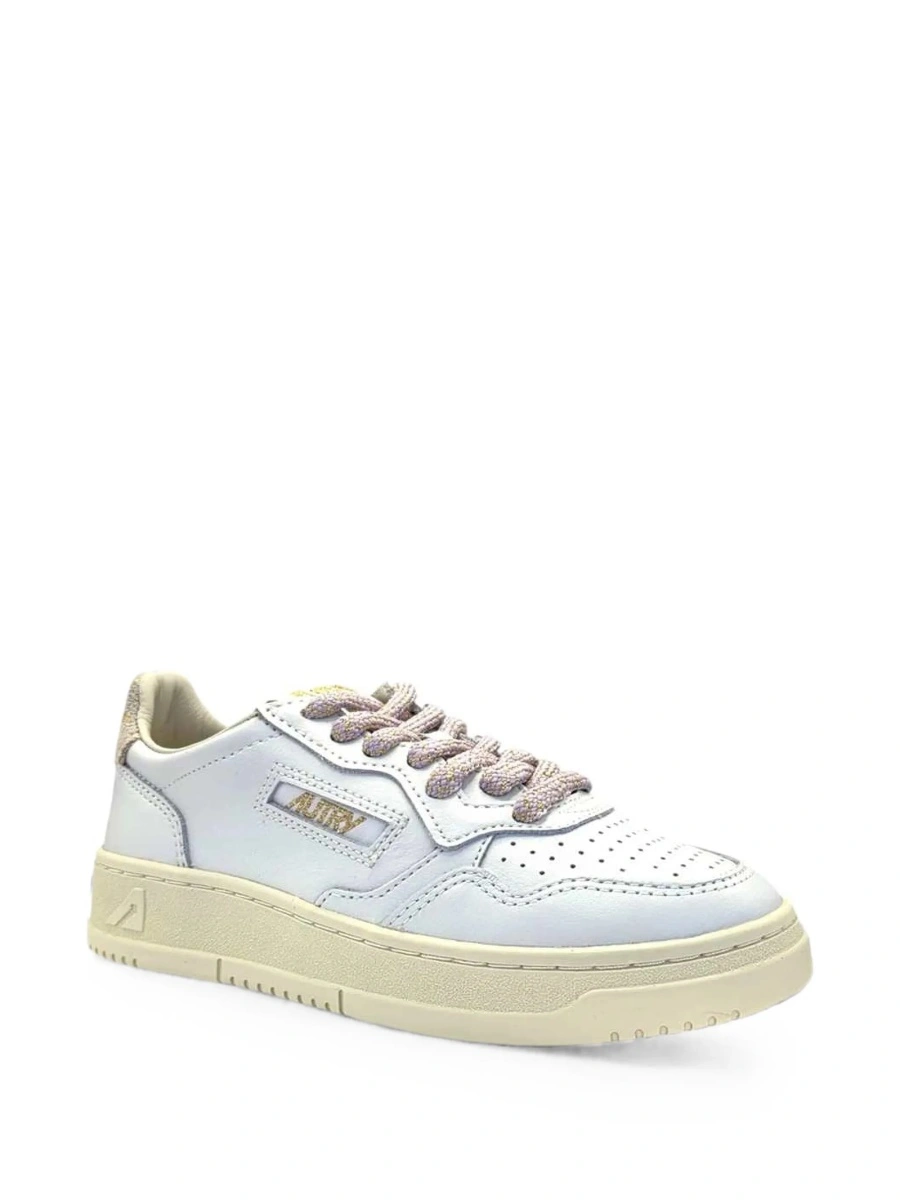 Sneakers AUTRY albi din piele si piele intoarsa - Img 2