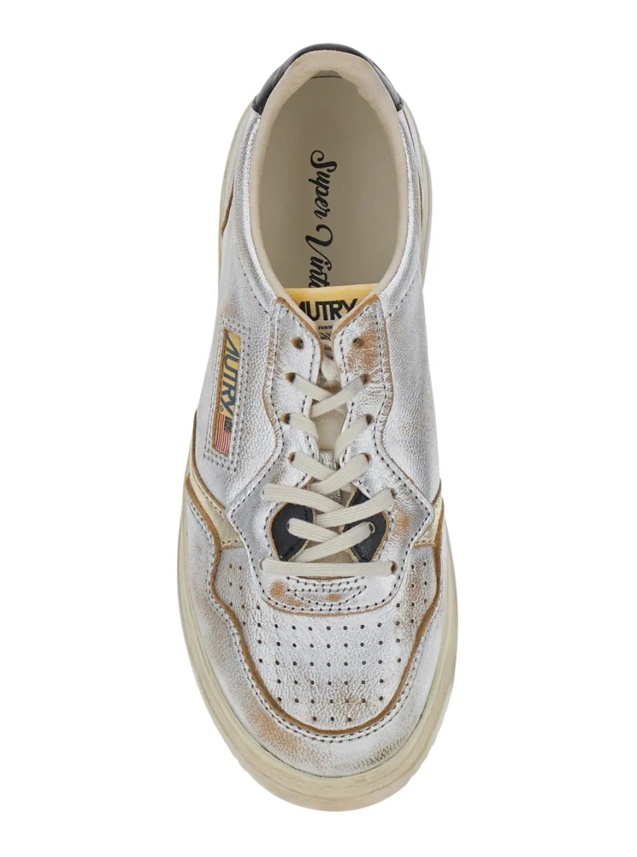 Sneakers AUTRY gri din piele - Img 4