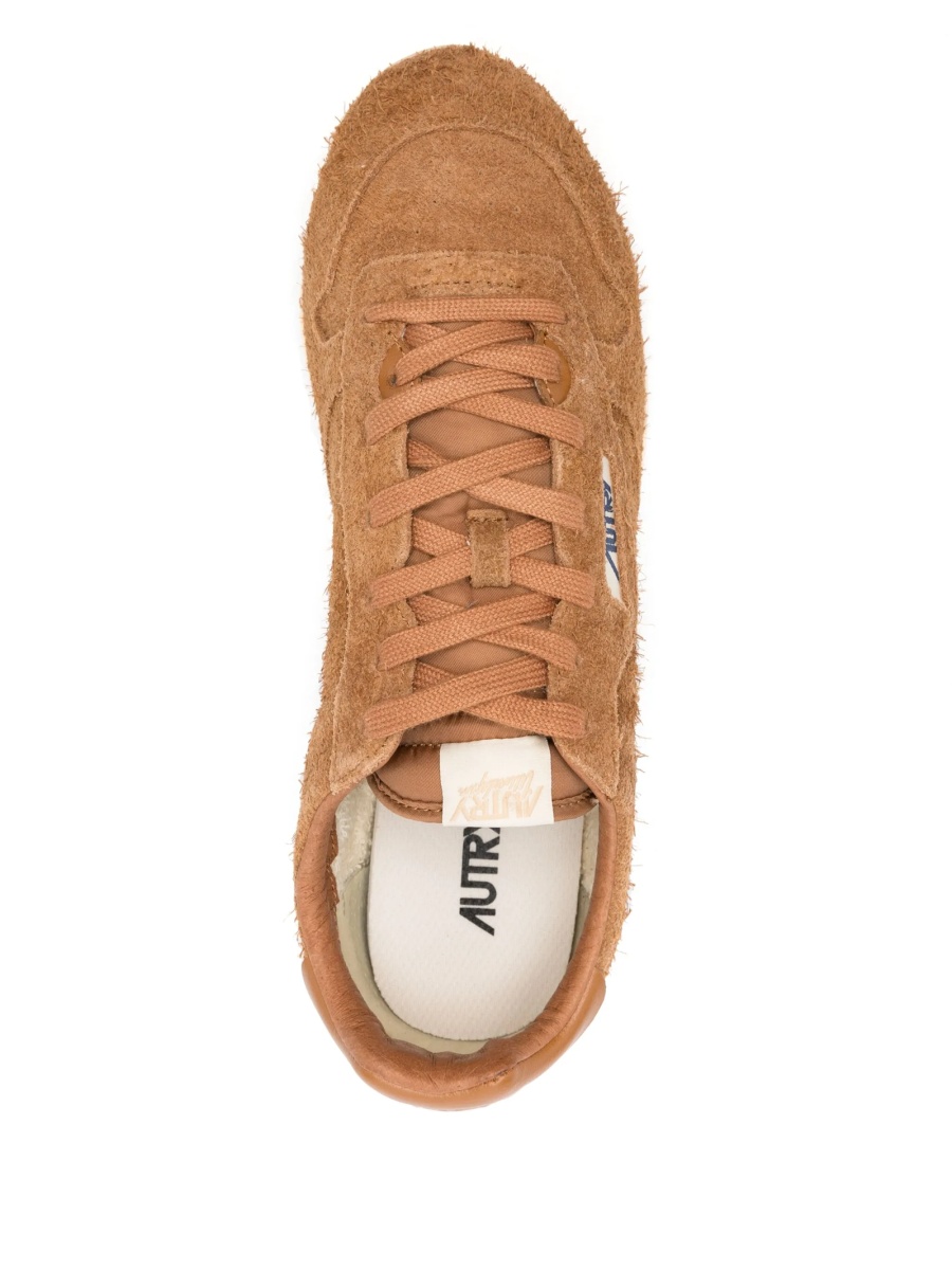 Sneakers AUTRY maro din material textil si piele intoarsa - Img 4