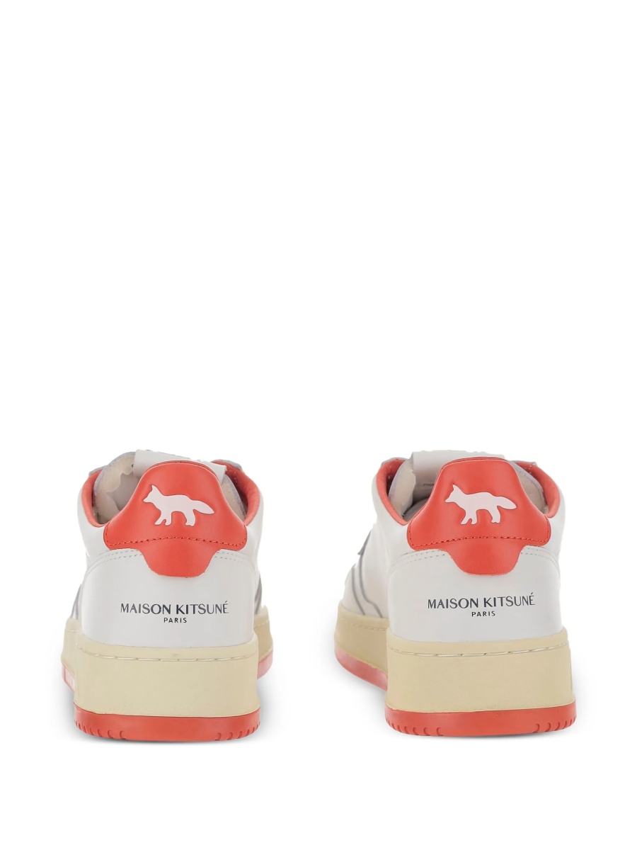 Sneakers Autry X Maison Kitsune albi din piele - Img 3