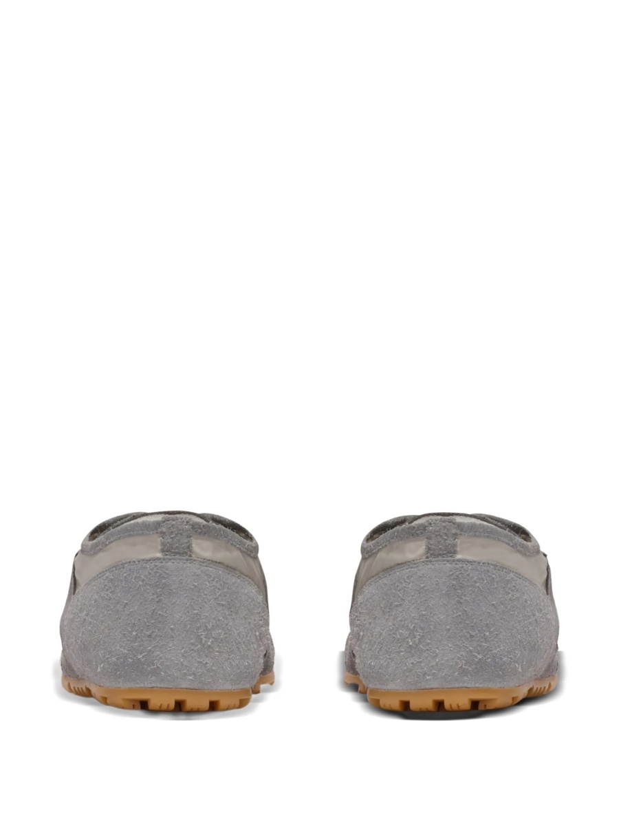 Sneakers Balmain gri din piele intoarsa si nylon - Img 3