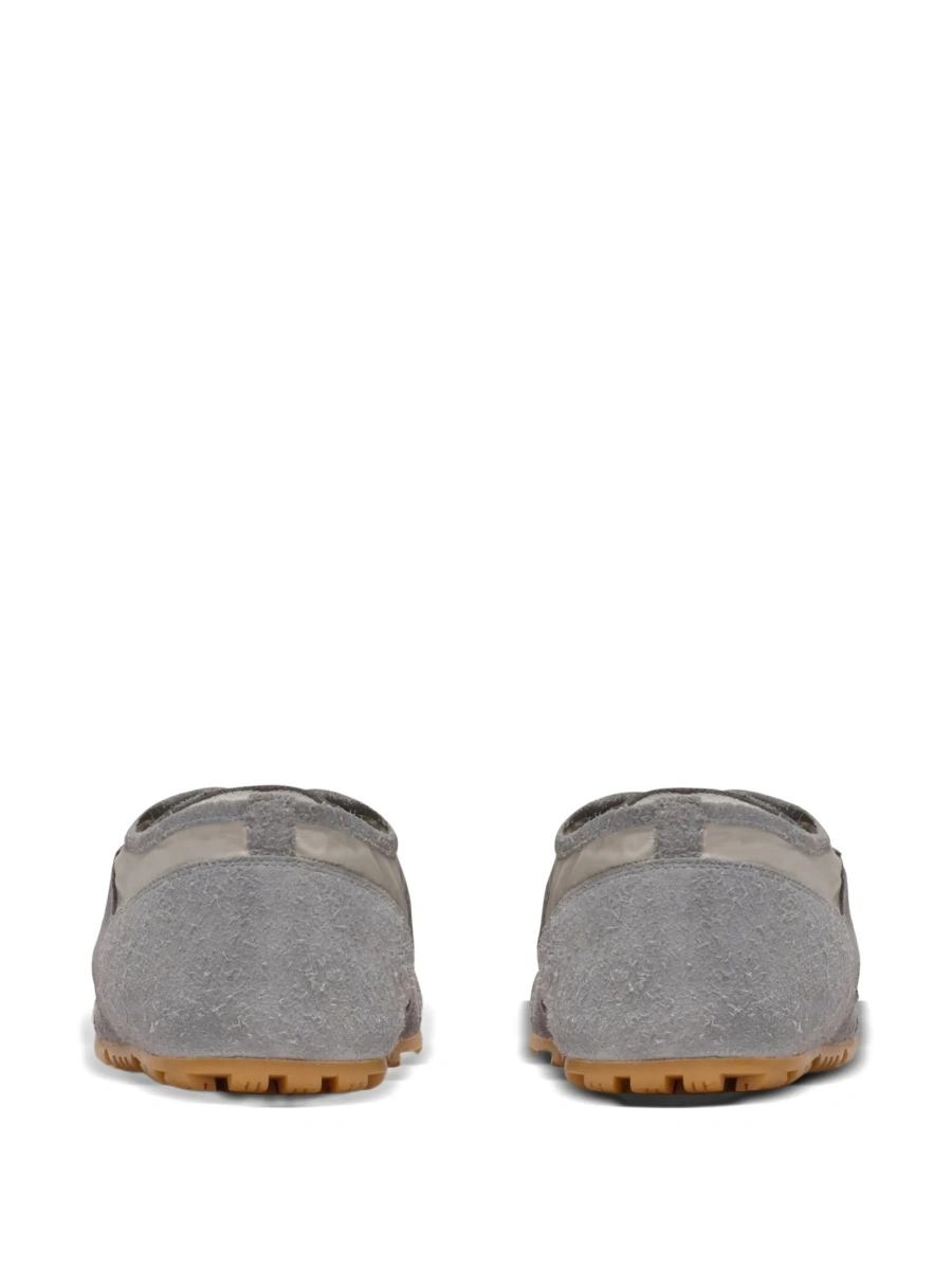 Sneakers Balmain gri din piele intoarsa si nylon - Img 3