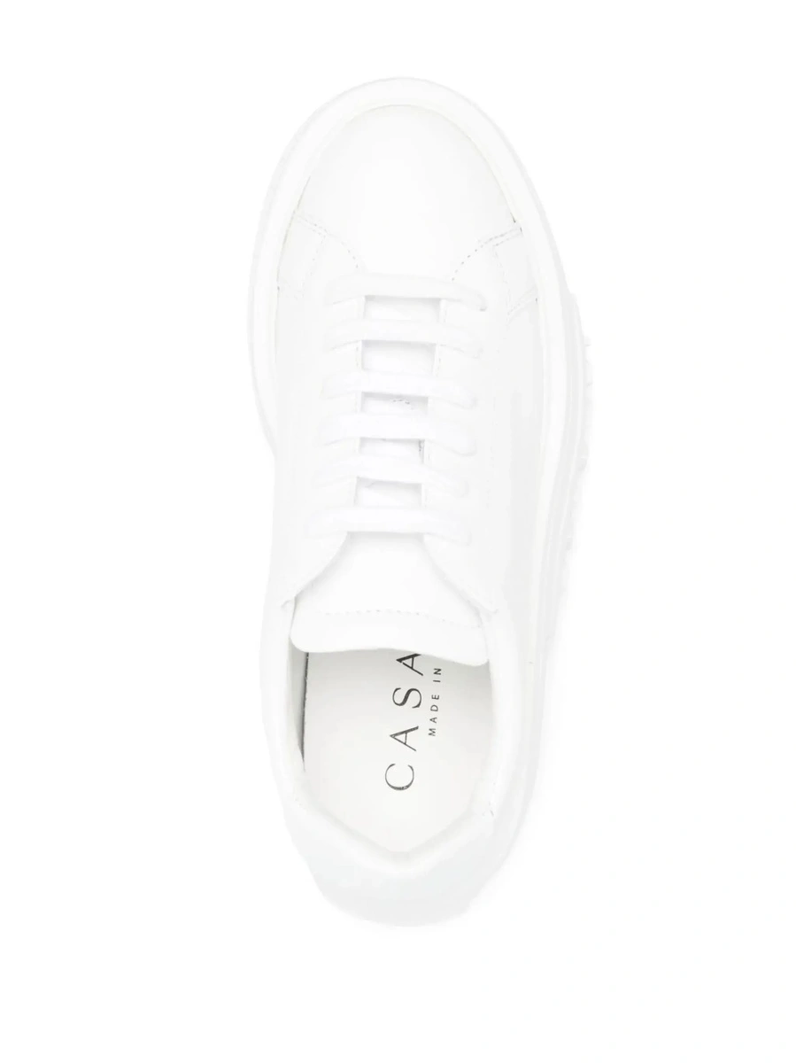 Sneakers Casadei albi din piele - Img 7