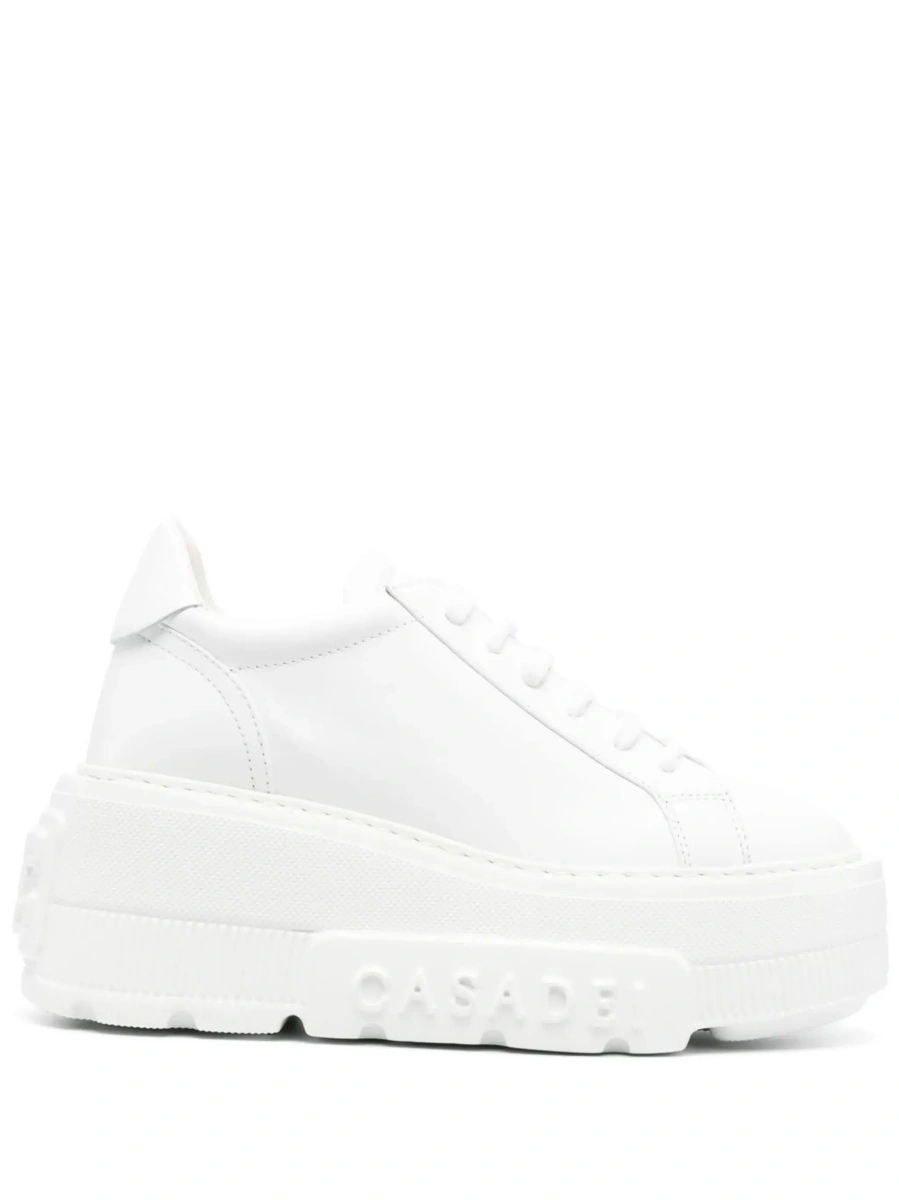 Sneakers Casadei albi din piele - Img 8
