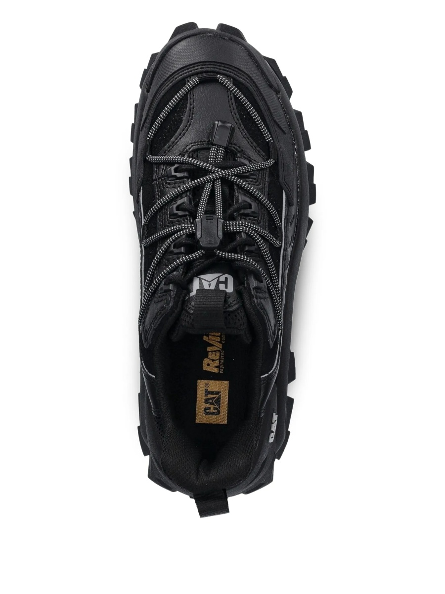 Sneakers Caterpillar negri din piele intoarsa si fibre - Img 3