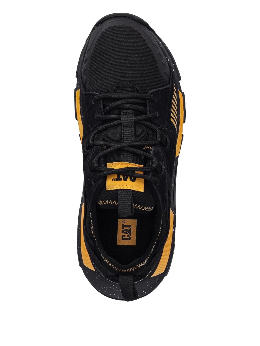 Sneakers Caterpillar negri din piele intoarsa si material textil - Img 4