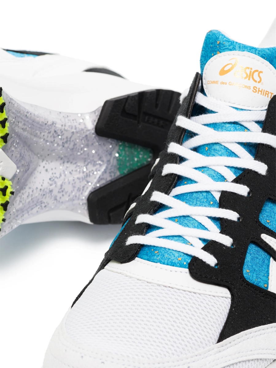 Sneakers Comme des Garçons albastri din piele si material textil - Img 2