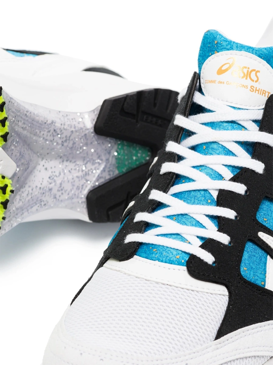 Sneakers Comme des Garçons albastri din piele si material textil - Img 2