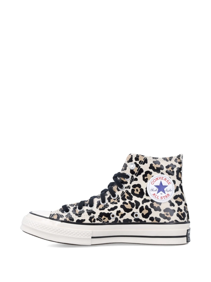 Sneakers Converse neutri din material textil si piele - Img 4