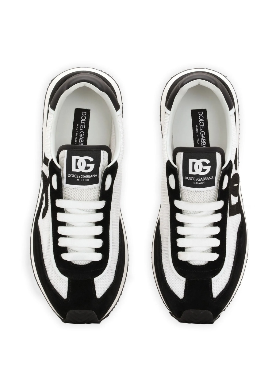 Sneakers Dolce &amp; Gabbana negri din polyester si piele intoarsa - Img 4