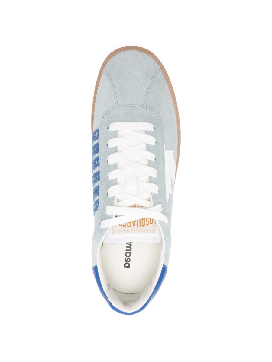 Sneakers DSQUARED2 albastri din poliamida si piele intoarsa - Img 4