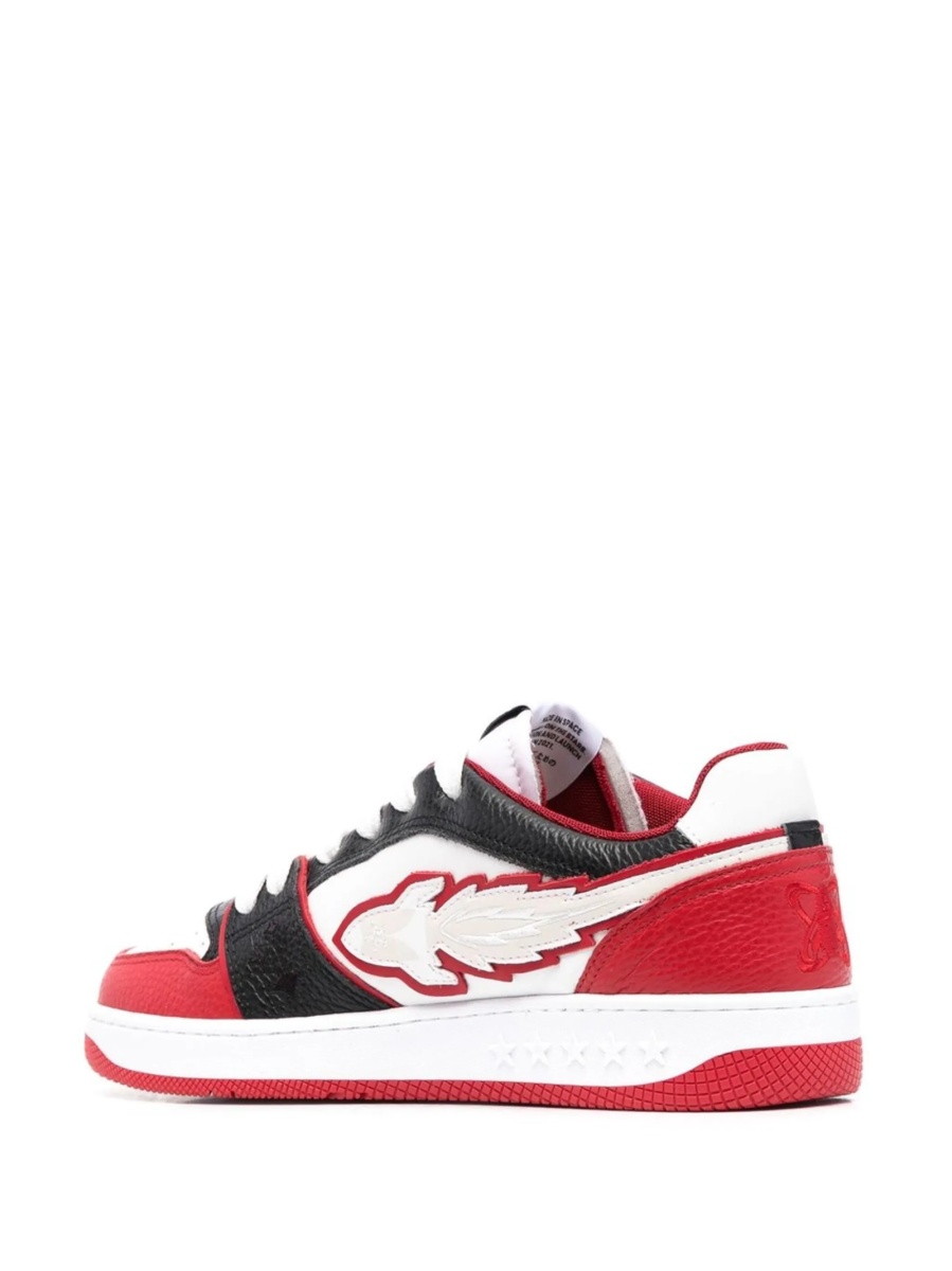 Sneakers ENTERPRISE JAPAN albi din piele si material textil - Img 3