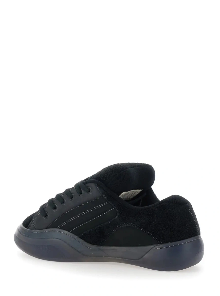 Sneakers ERL negri din piele intoarsa 'Quad Vamp' - Img 3