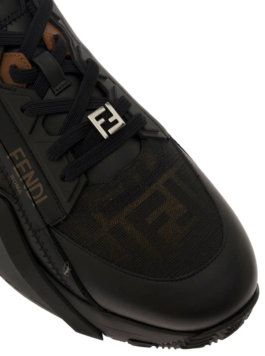 Sneakers Fendi 'Flow' negri din textil - Img 4