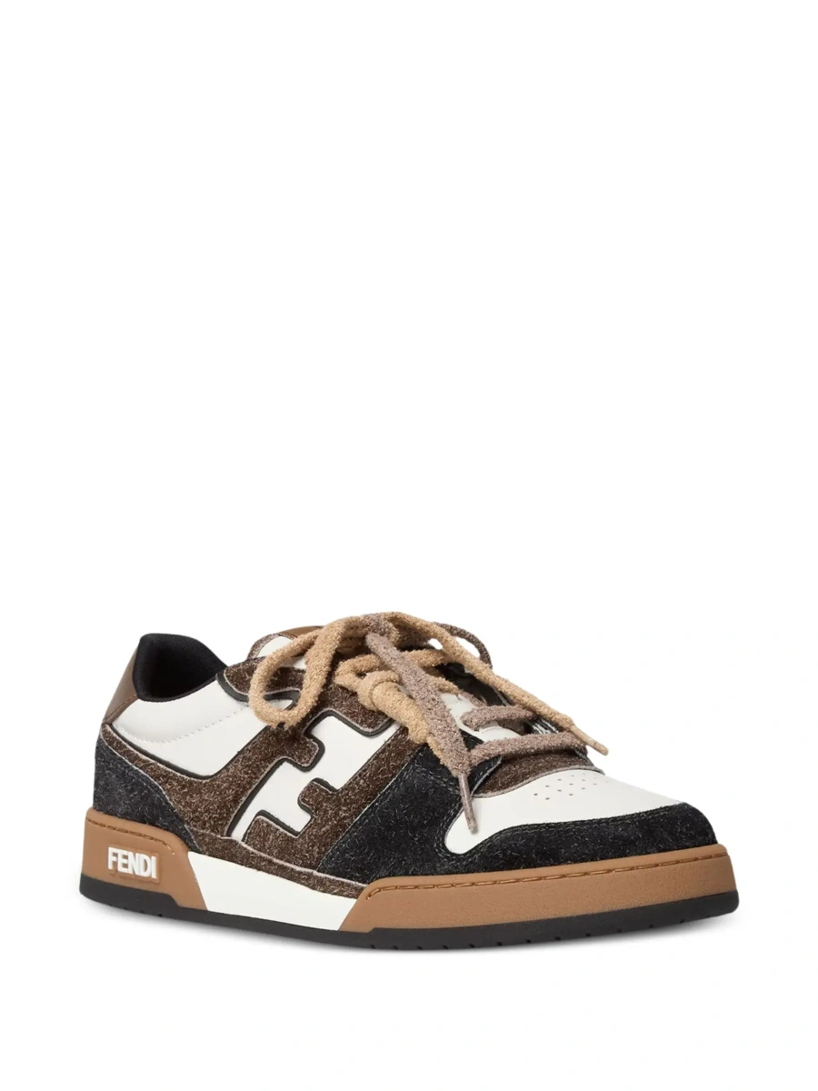 Sneakers Fendi maro din piele intoarsa - Img 5